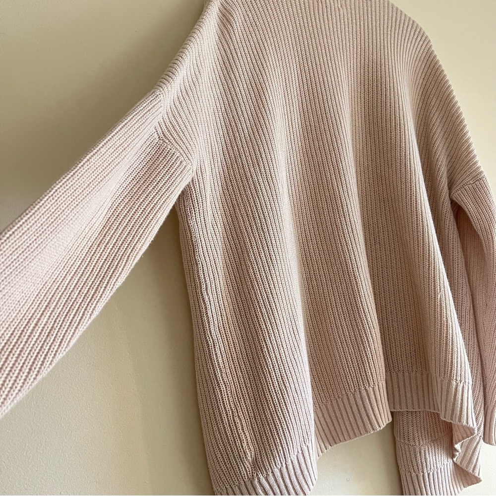 Cream knitted cotton open cardigan, Universal Thread, size L - Picture 5 of 7